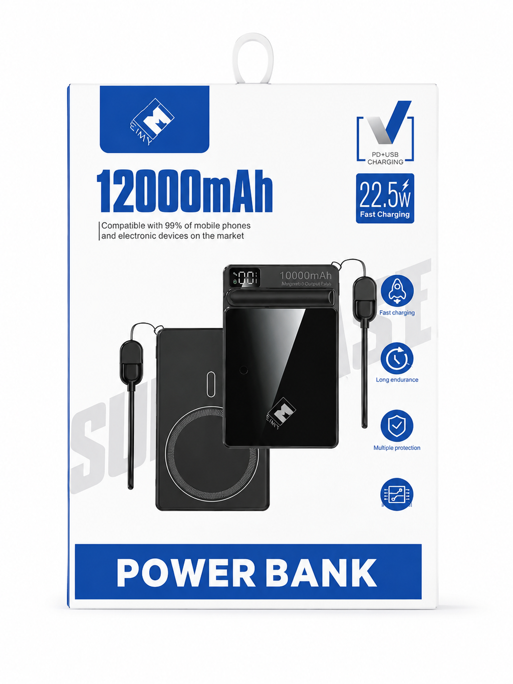 Bateria portatil inalambrica 12000 mAh Android y iPhone