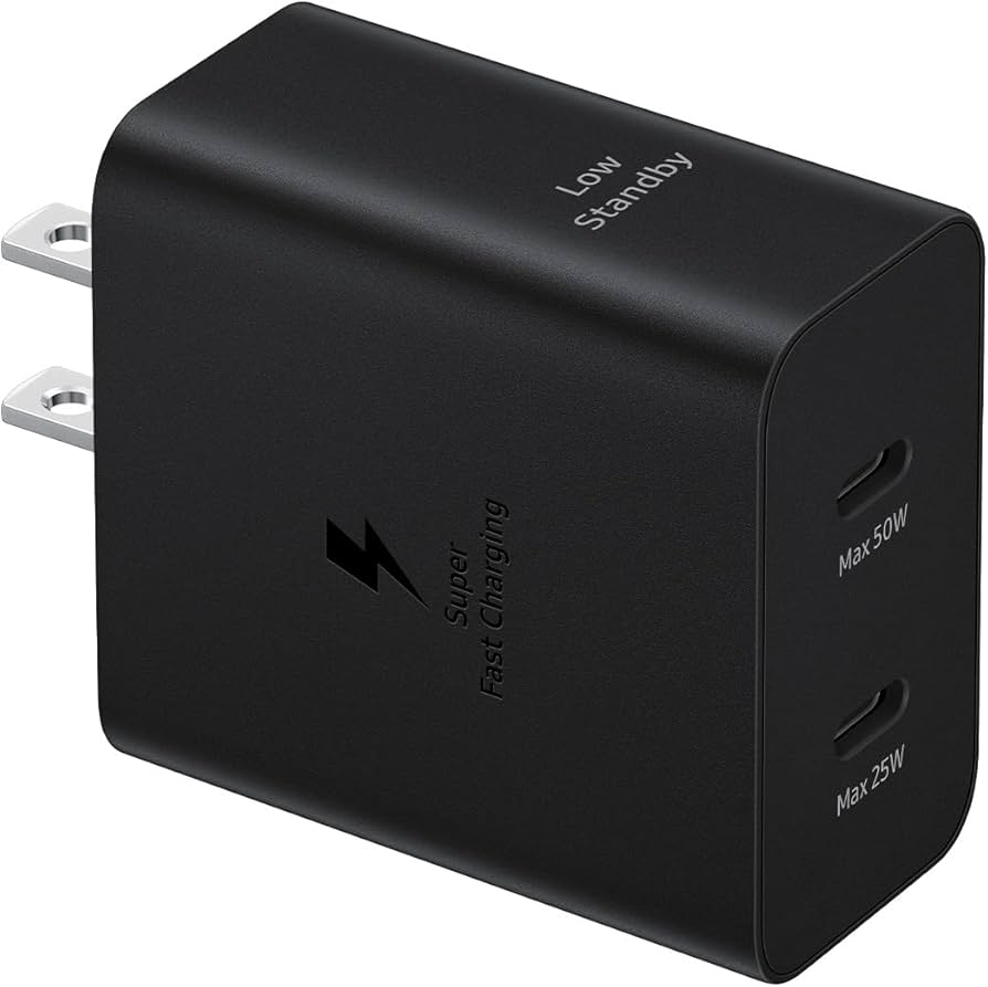 Cargador Samsung 75W + Cable USB-C a USB-C | Carga Rápida