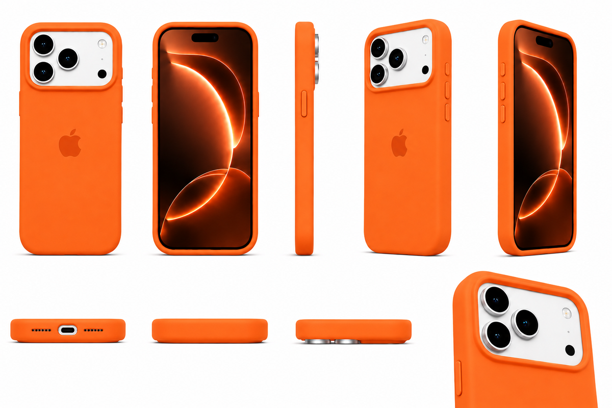Funda Premium iDop para iPhone 17 Pro y 17 Pro Max | Naranja Intenso