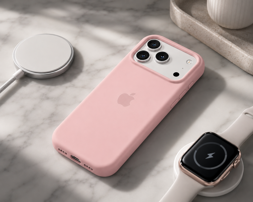 Funda Premium iDop para iPhone 17 Pro y 17 Pro Max | Rosa Blush
