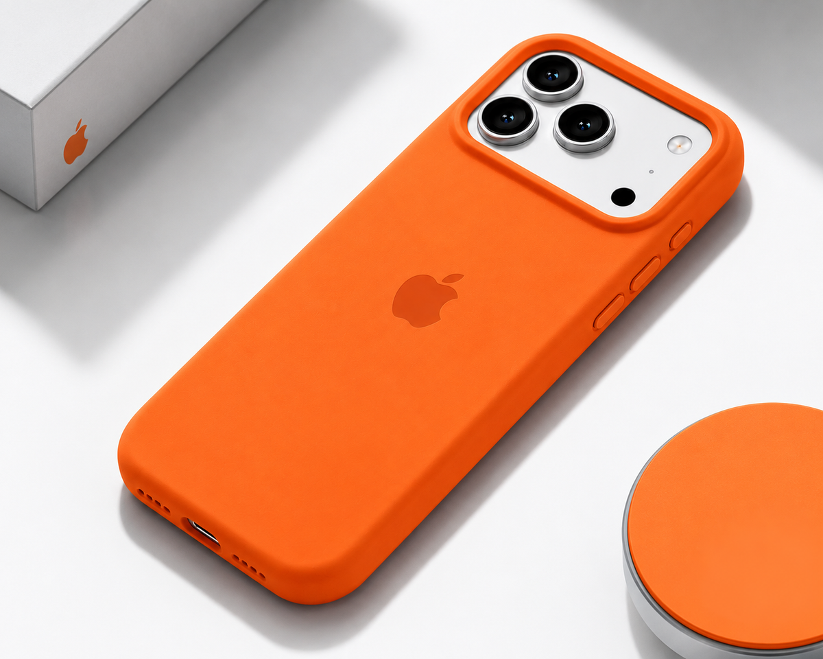 Funda Premium iDop para iPhone 17 Pro y 17 Pro Max | Naranja Intenso