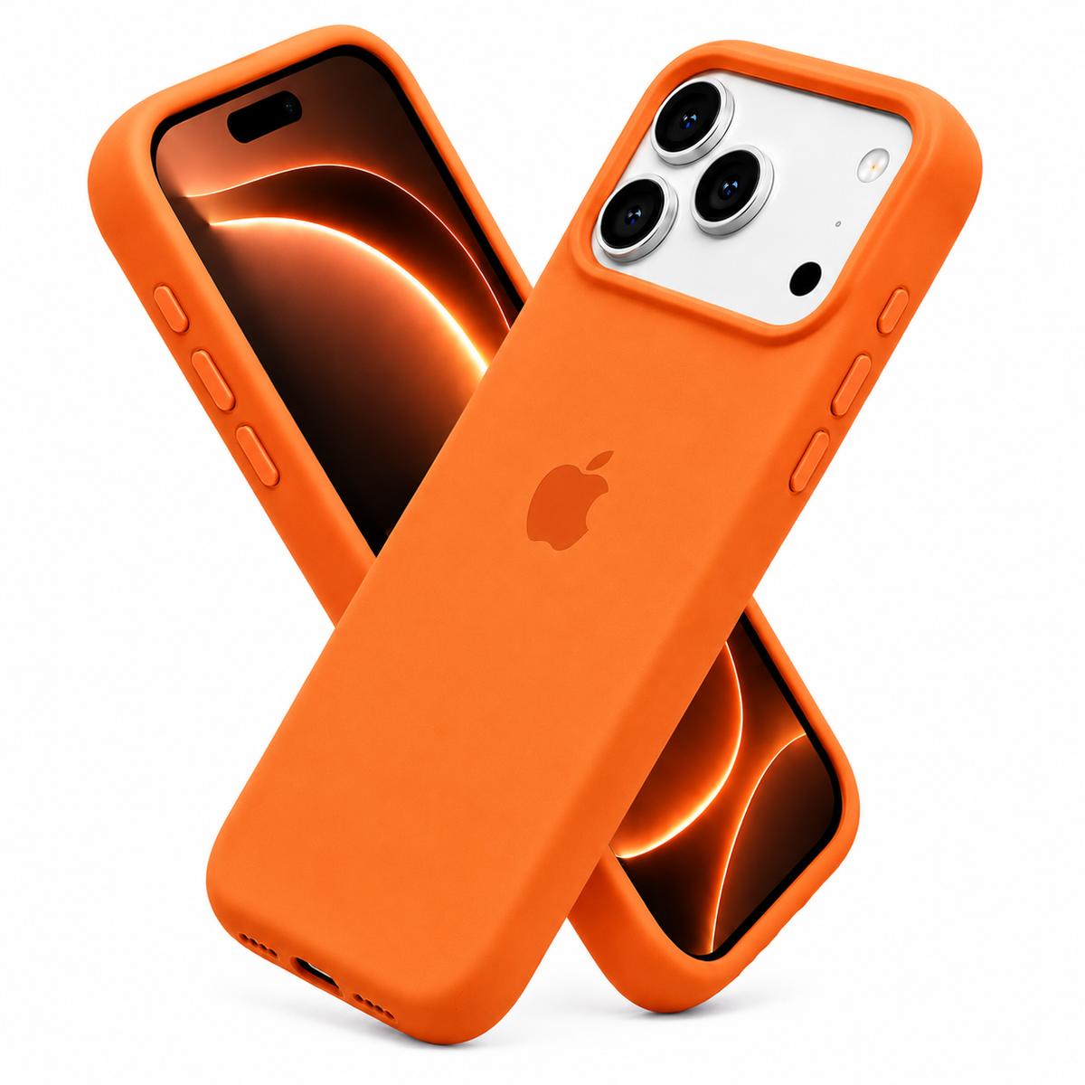 Funda Premium iDop para iPhone 17 Pro y 17 Pro Max | Naranja Intenso