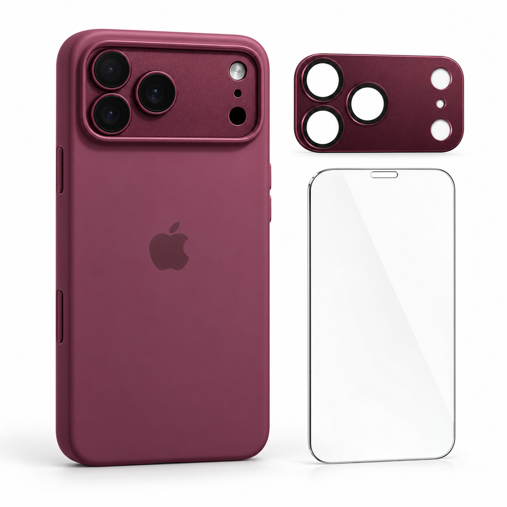 Kit iDop 360° para iPhone 17 Pro / Pro Max | Funda + Mica 9D + Protector de Cámara