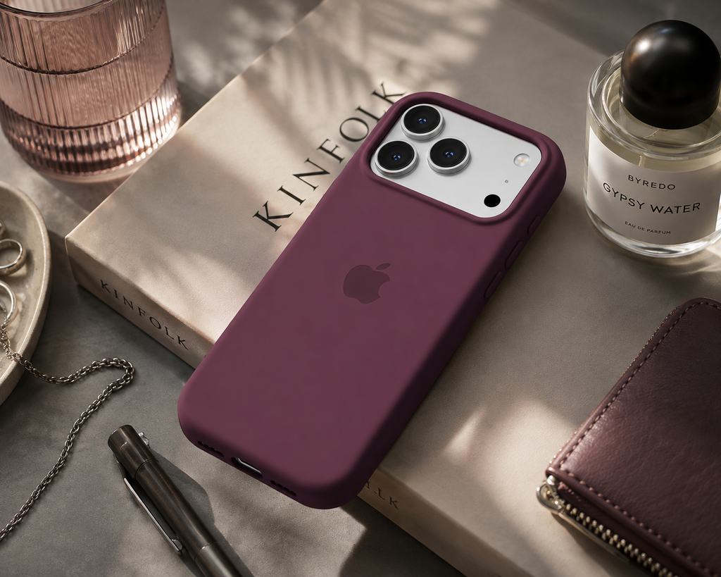 Funda Premium iDop para iPhone 17 Pro y 17 Pro Max | Vino Profundo