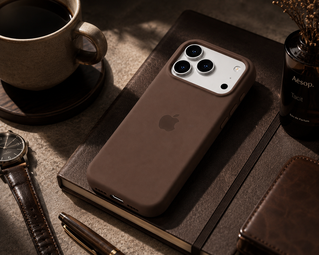Funda Premium iDop para iPhone 17 Pro y 17 Pro Max | Café Espresso