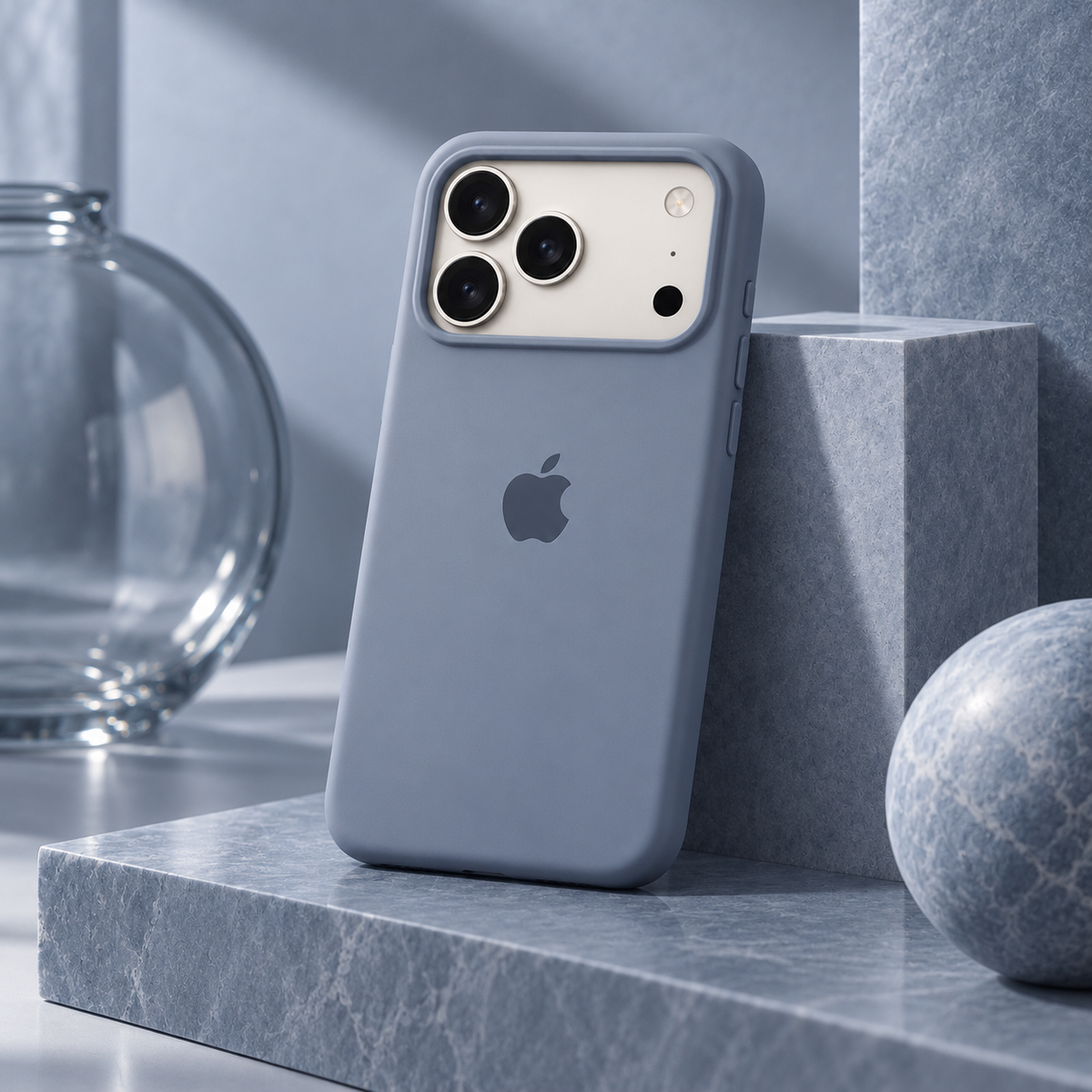 Funda Premium iDop para iPhone 18 Pro y 18 Pro Max | Azul Niebla