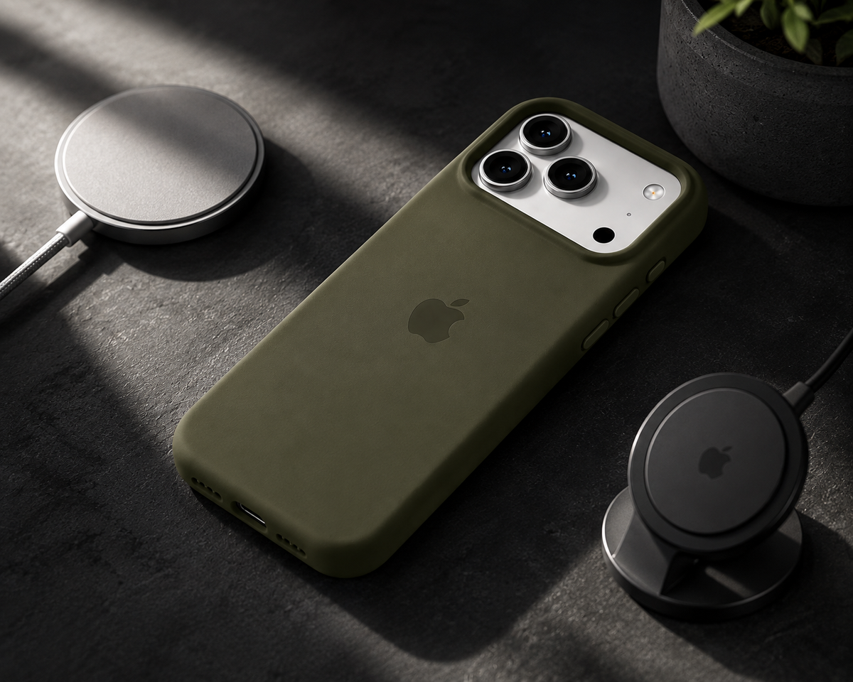 Funda Premium iDop para iPhone 17 Pro y 17 Pro Max | Verde Olivo